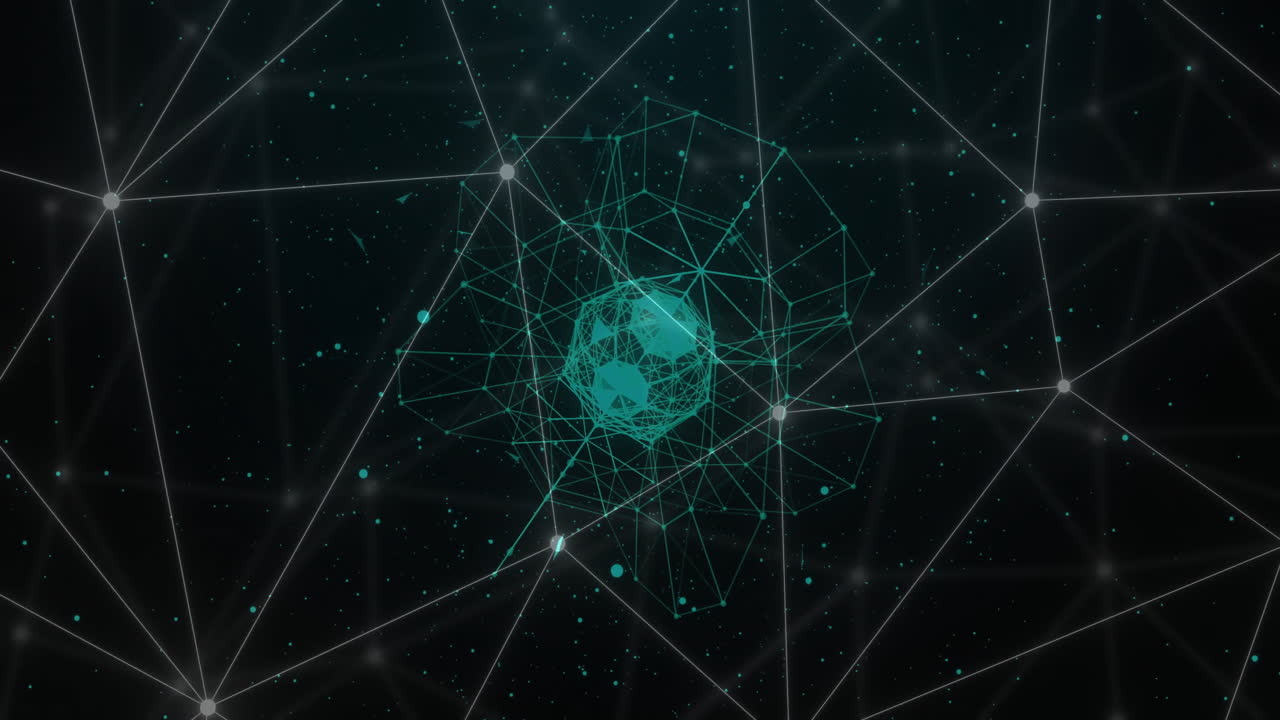 animación de la red de conexiones sobre formas