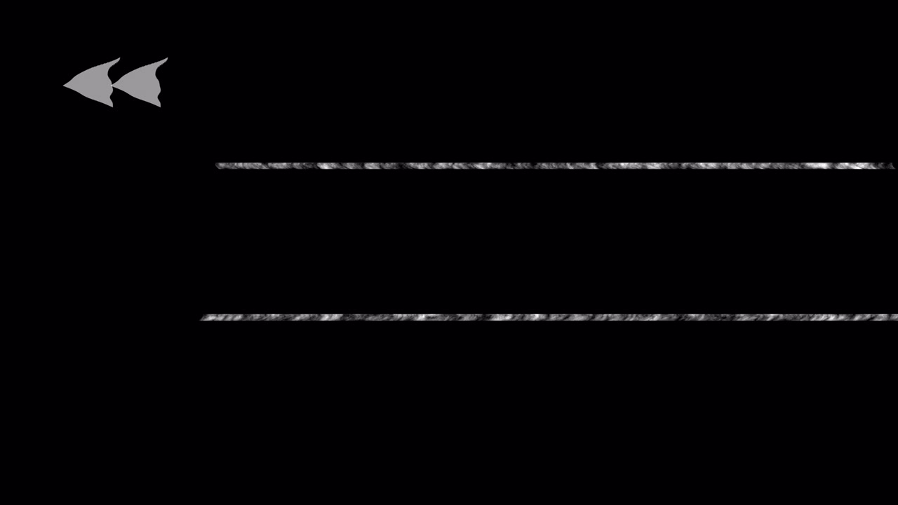 Animated Rewind Arrows and Moving Horizontal Lines on Black Background