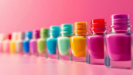 botellas de esmalte de uñas de colores