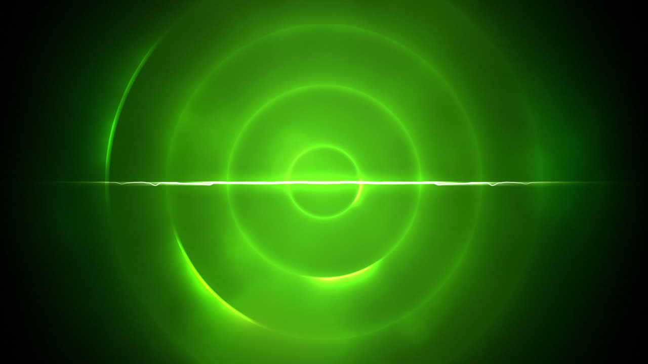 중간에 선이 있는 초록색 원