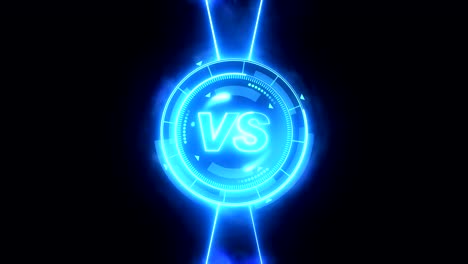 animación de bucle de juego deportivo futurista. contra fondo de lucha. pantalla digital de neón de radar. contra elemento de interfaz de control de juego. competición deportiva de lucha de batalla.