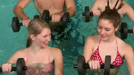 Fit gourp using weights in the pool