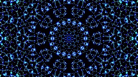 shining bright lines set blue wave motion, colorful, on black background