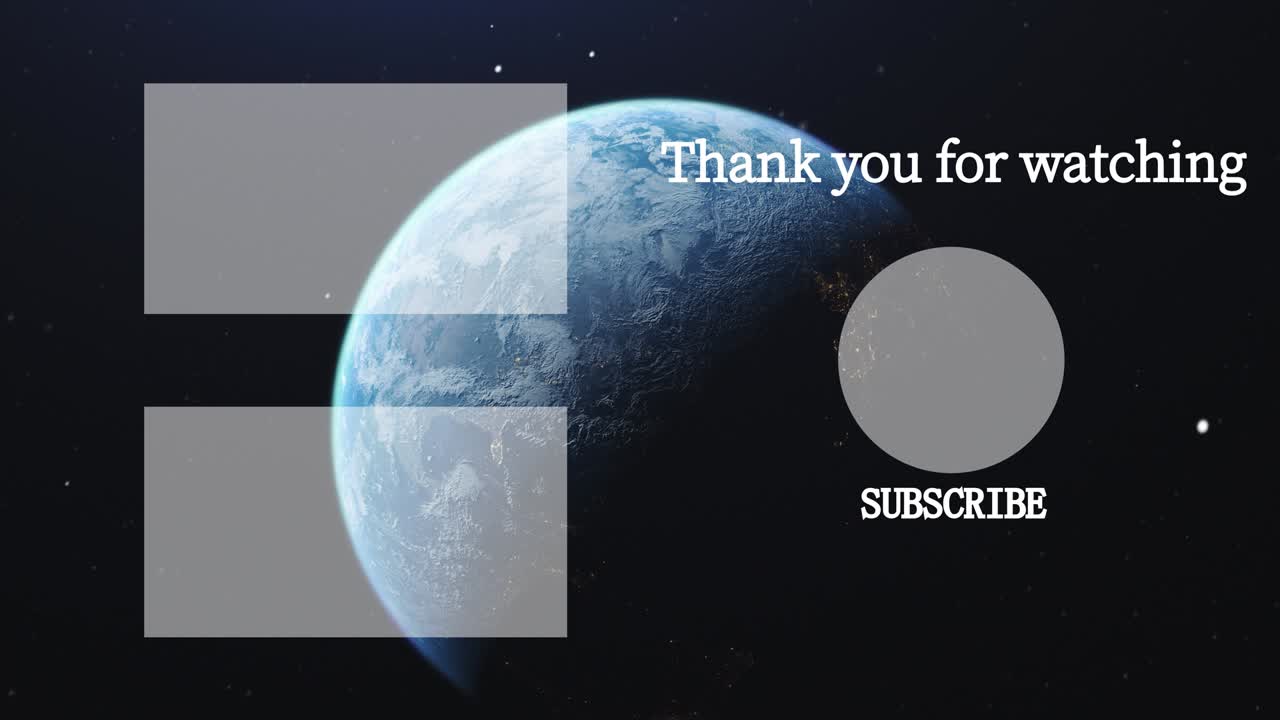 Schermata finale 3DCG della Terra con motion graphics