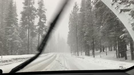 driving in heavy winter snow weather