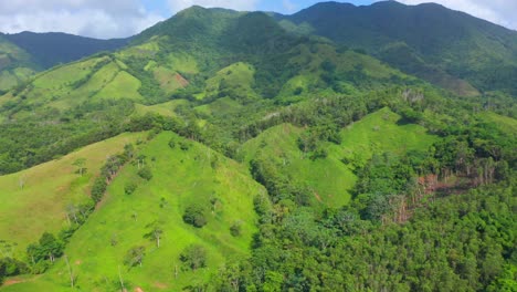 unspoiled dominican green hills and mountains of los mogotes of villa altagracia