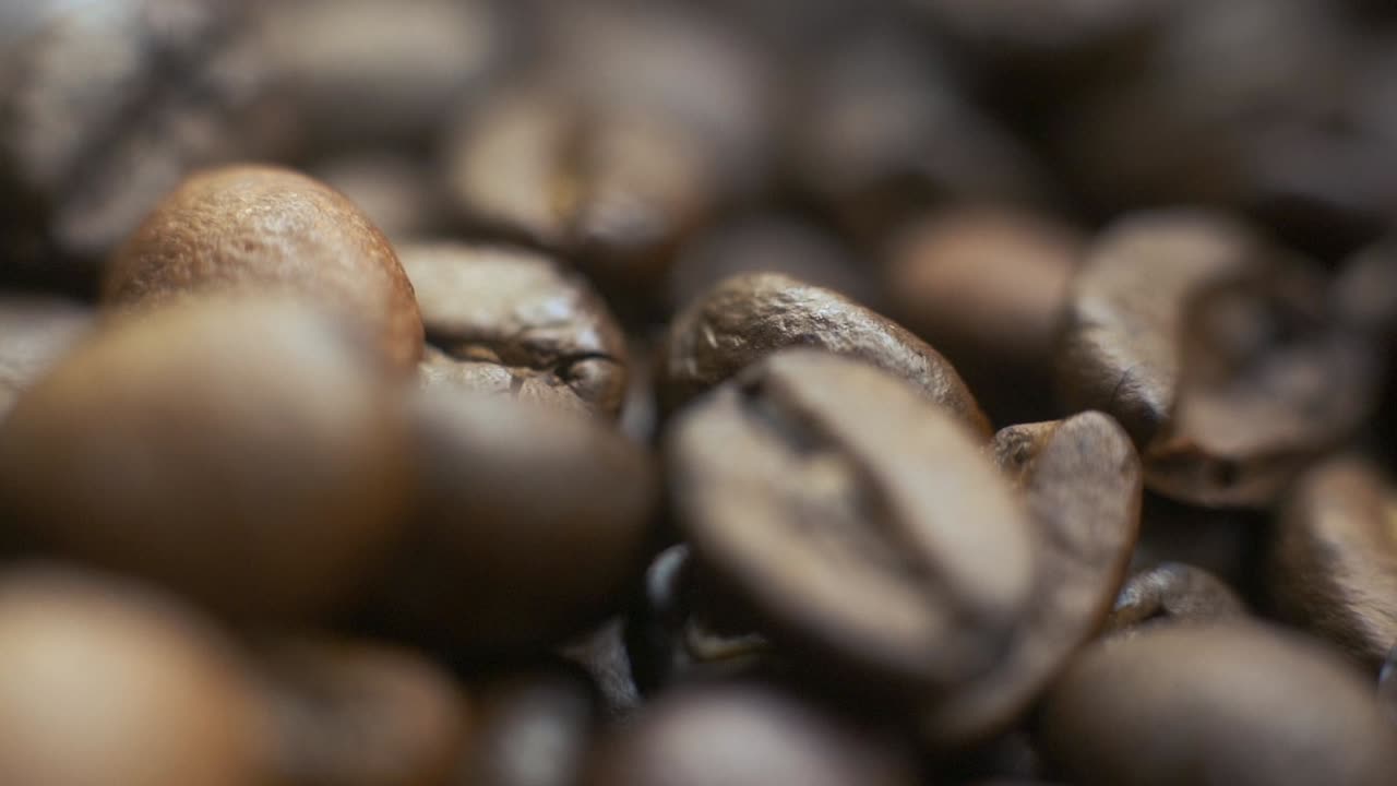 Close-up di chicchi di caffè arrostiti