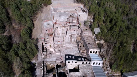 Aerial-View-Of-The-Antigua-Fábrica-De-Cemento-Asland-In-Catalonia,-Spain