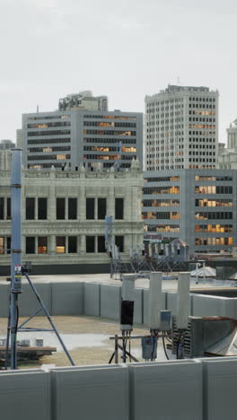 cityscape view from a rooftop