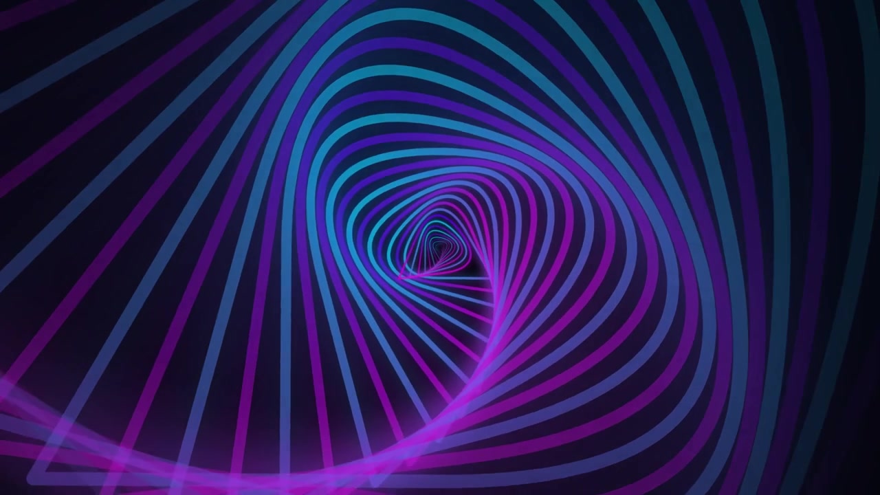 Abstract Neon Spiral Tunnel Animation