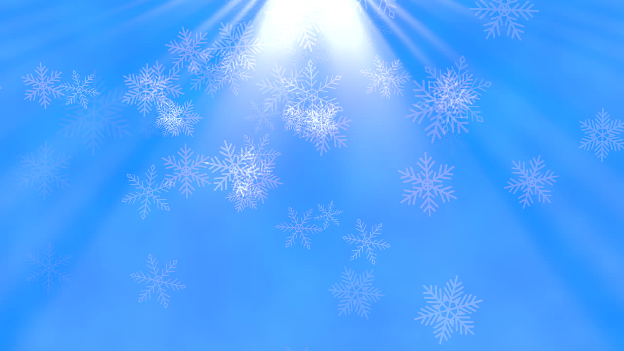 하얀 눈송이와 별과 추상 보케 입자가 떨어지는 1