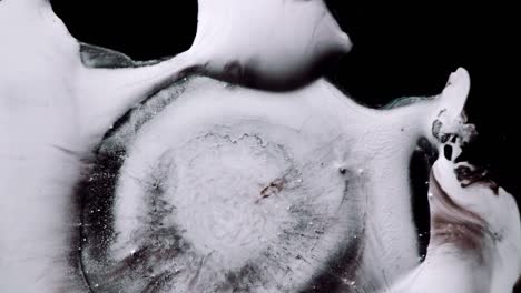 white cosmos gas cloud nebula made of ink and paint