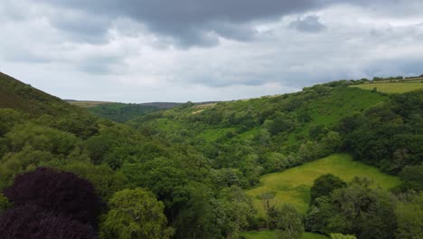 Cinematic-Aerial-Establishing-Shot-of-British-Countryside-Valley