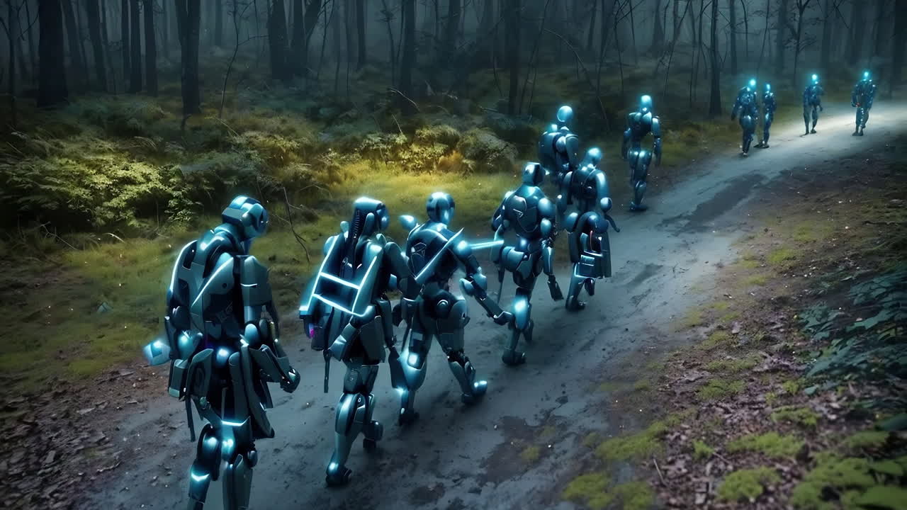 Robots Marching Through a Dark Forest