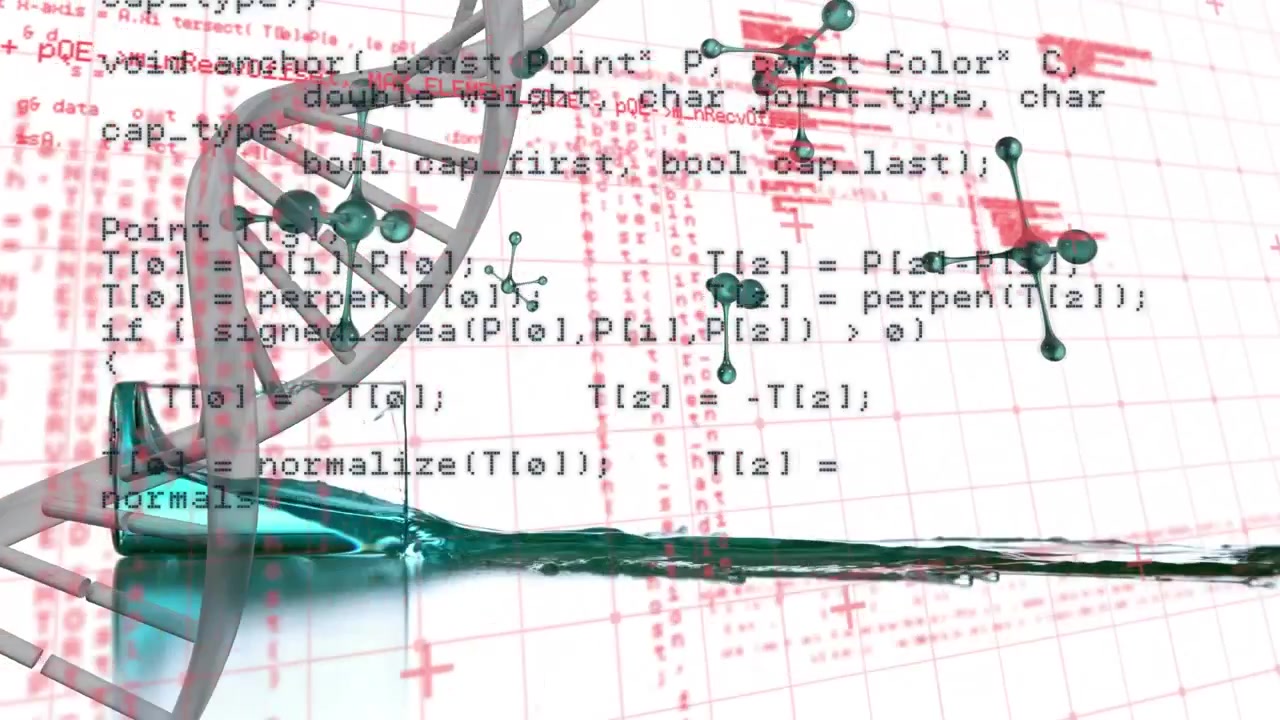 Animation of mathematical equations over pink background