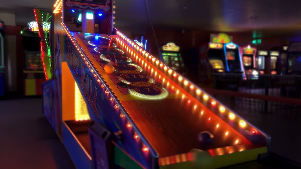 Gioco di Skeeball in una sala giochi