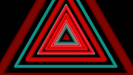 hermosos triángulos de neón abstractos multicolores animación de fondo bucle sin costuras.