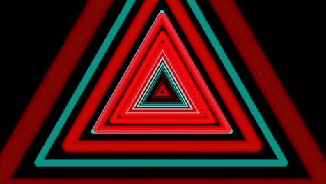 beautiful multicoloured abstract neon triangles background animation seamless loop.