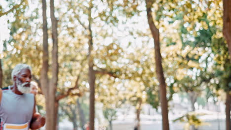 runners in a park