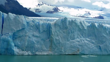 a glacier flowing into the sea