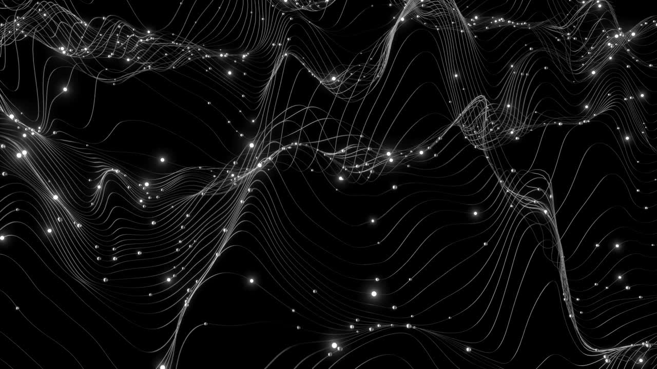 rappresentazione astratta di 4k dei dati che scorrono su una rete.