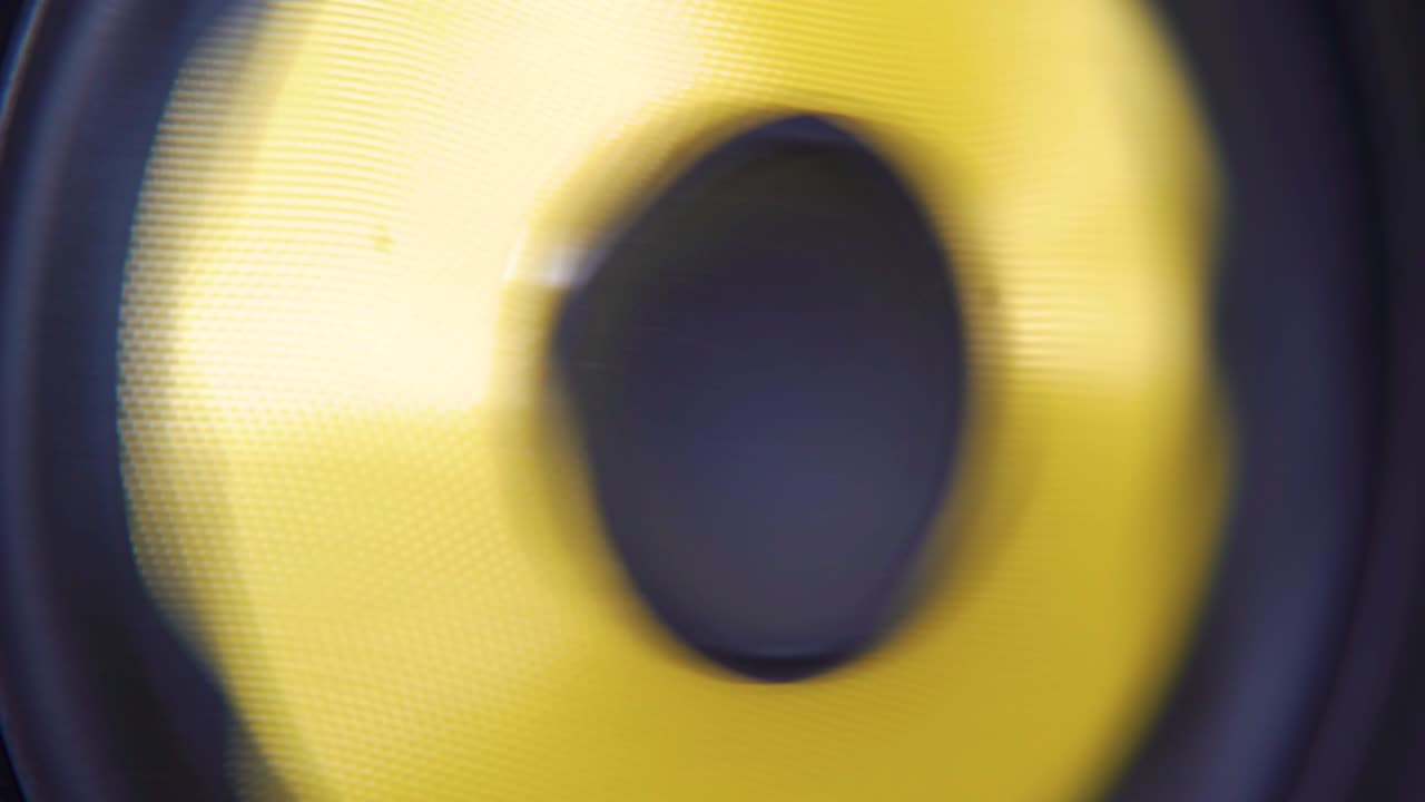 Speakers Vibrating To The Beat Yellow
