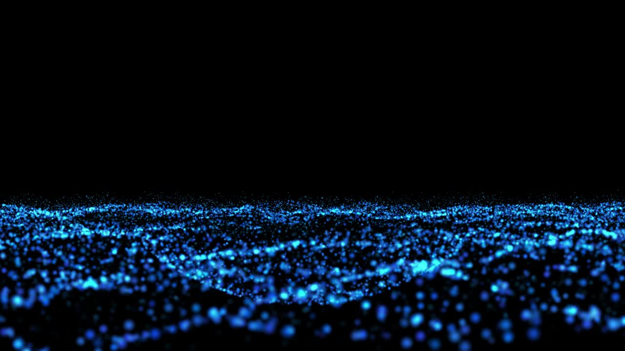 partícula de aleteo parpadeante del paisaje azul