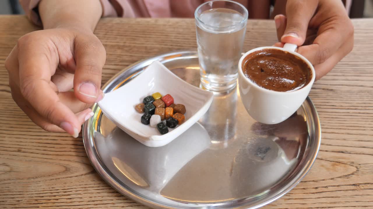 Turkish Coffee with Turkish Delight