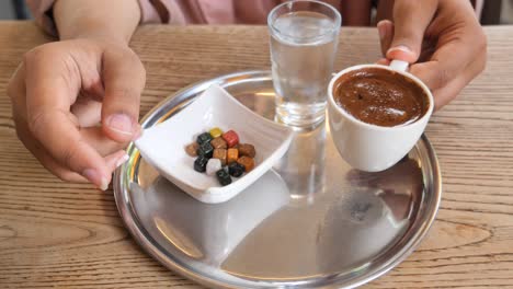 turkish coffee with turkish delight