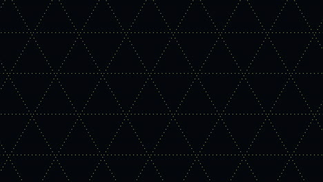 digital neon triangles pattern in rows with neon dots on dark gradient