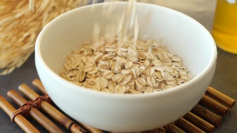 rolled oats in a bowl