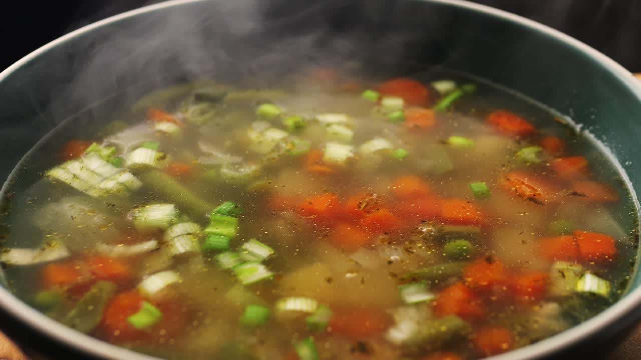 sopa de verduras calientes