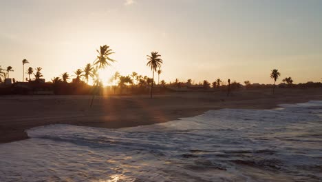 Aerial:-The-famous-town-for-kitesurfing,-Cumbuco,-Brazil