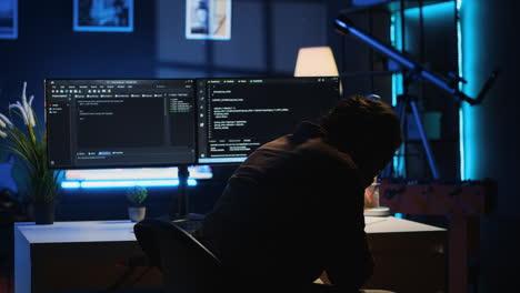 admin in apartment exasperated by annoying bugs while programming