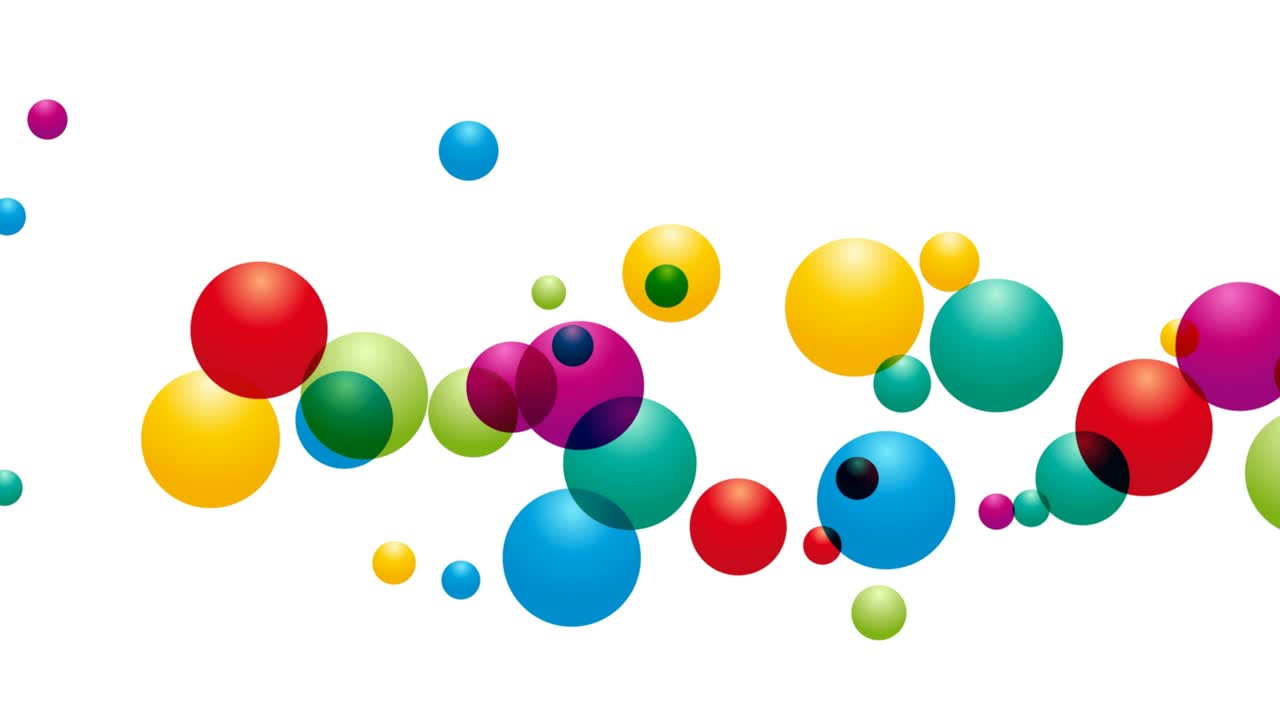 globo transparente flotando en el aire, fondo blanco. dibujos animados, animación 2d. imágenes de bucle 4k