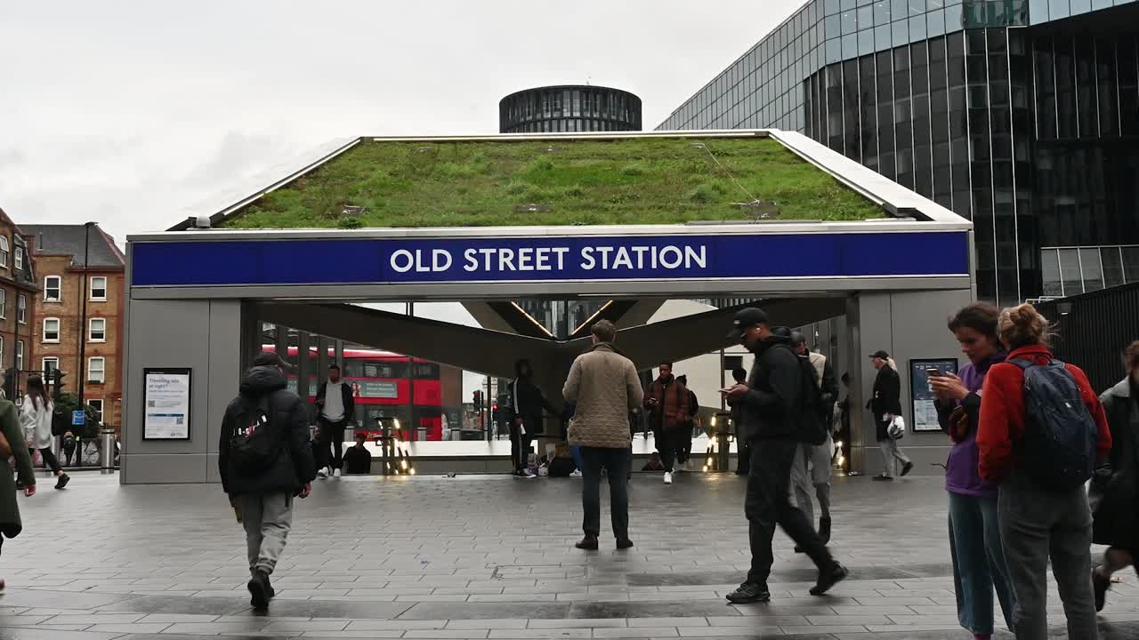 Outside Old Street Station, London, United Kingdom