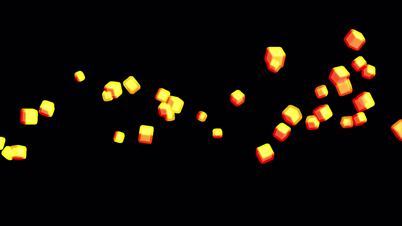Particelle di cubi che esplodono. 1080p - 30 fps - Alpha Channel (10)