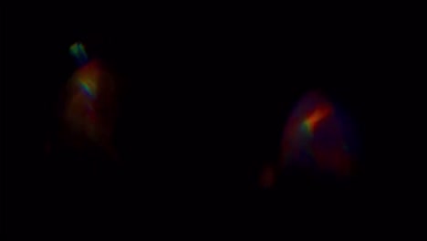 aislamiento de fugas de luz de colores realistas sobre fondo negro.
