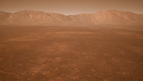 fantastic martian landscape in rusty orange shades