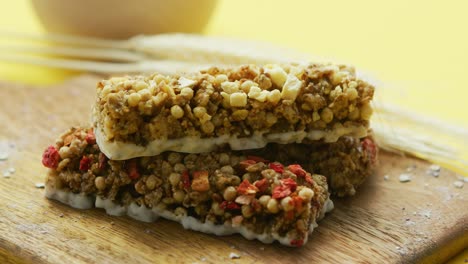 barras de cereales dulces a bordo