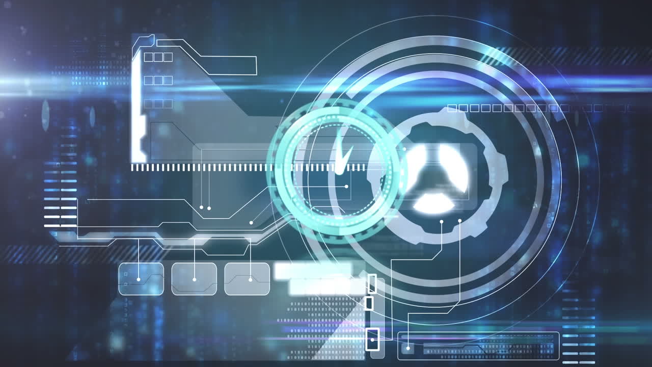Animation of data processing over clock
