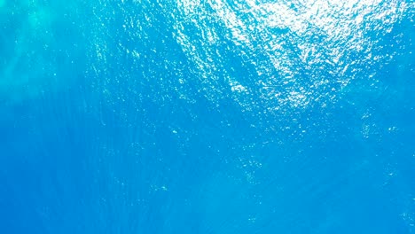 beautiful abstract blue sea texture with clear vibrant water reflecting sunlight on a hot summer day, caribbean