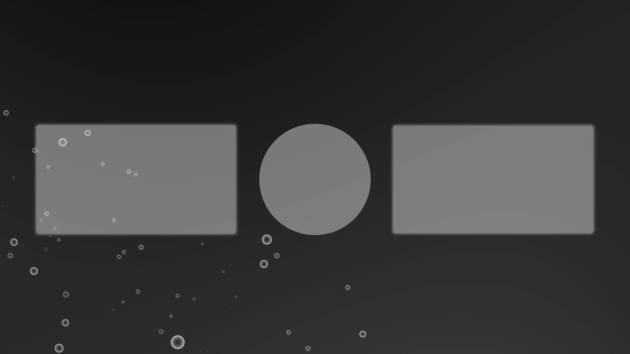 gráficos de movimiento de las burbujas de gradación de partículas de la tarjeta de extremo