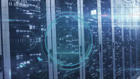 animation of data protection and digital data processing over computer servers
