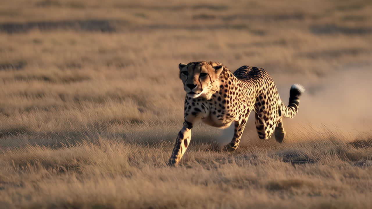 el guepardo corriendo en la sabana africana