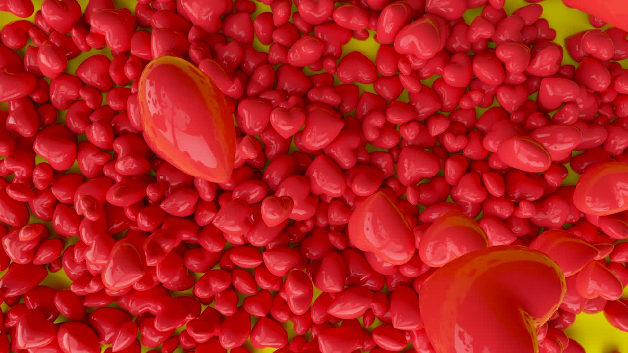 노란색 배경에 은 심장