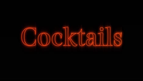 Wortcocktails-Blinken-Auf-Einer-Neon-Werbetafel-In-Rot