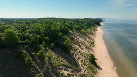 moving forward along the eastern coast of lake michigan