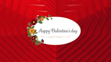 feliz texto del día de san valentín con corazones en el fondo