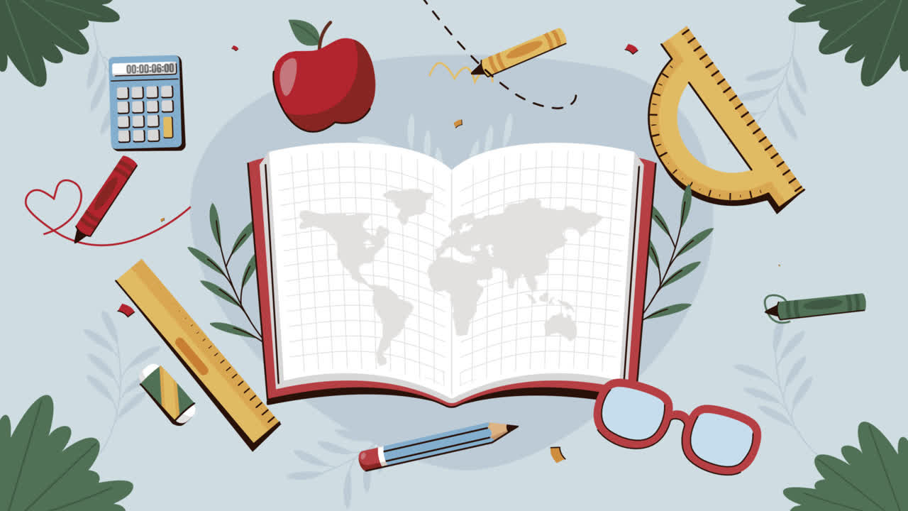 세계 교사 날 을 위한 평평 한 배경 의 애니메이션